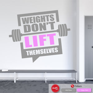Gym Wall Art Vinyl Decal Quote