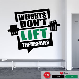 Gym Wall Art Vinyl Decal Quote