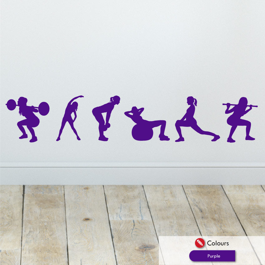 ladies purple wall decal stickers