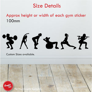 Ladies Gym Wall Sticker Set