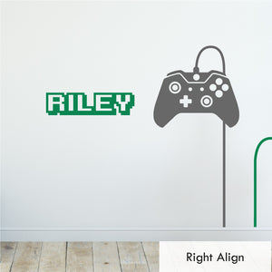 XBOX One Personalised Wall Sticker right align