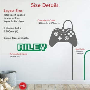 XBOX One Personalised Wall Sticker size 1350x1200mm