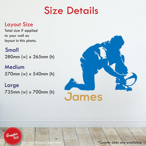 Rugby Personalised Wall Art Sticker