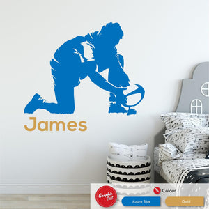 Rugby Personalised Wall Art Sticker