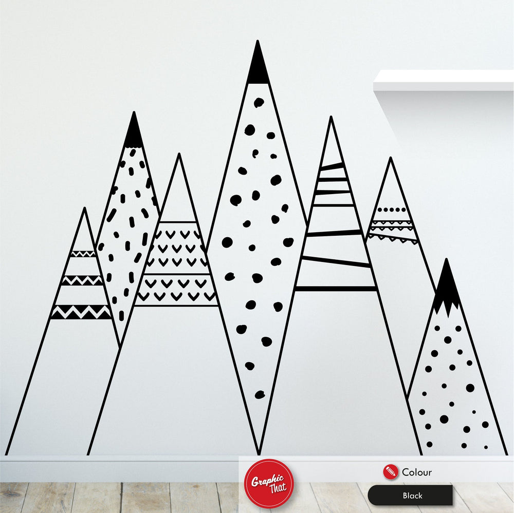 Scandinavian Mountains Large Wall Art Sticker