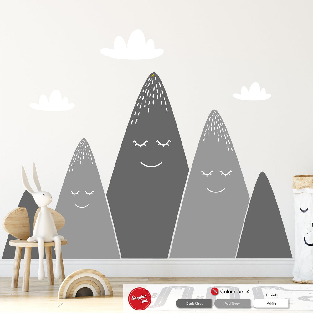 
            
                Load image into Gallery viewer, Smiley Mountains Wall Sticker
            
        